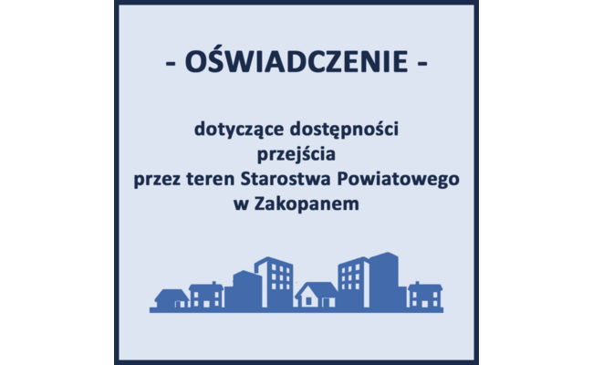 Zdjęcie artykułu pod tytułem Oświadczenie...